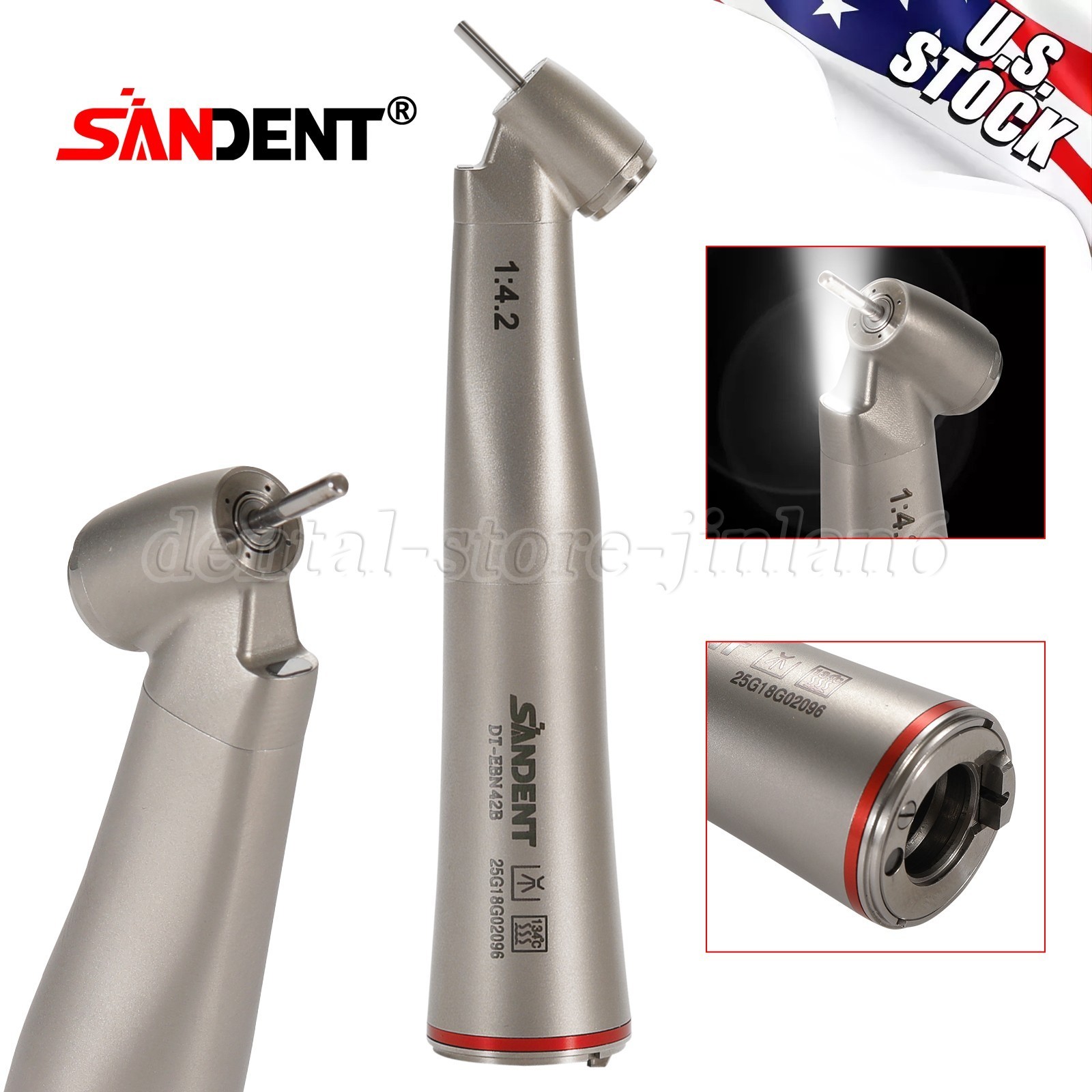 Dental 45° Angle Electric Handpiece Surgical 1:4.2 Fiber Optic NSK Ti Max Z45L