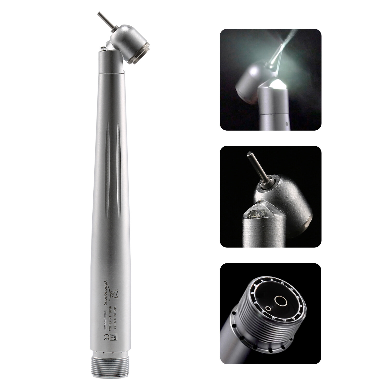 1-10 Pieza de Mano Dental de Fibra Óptica Estilo NSK Turbina 45° LED 2 Agujeros