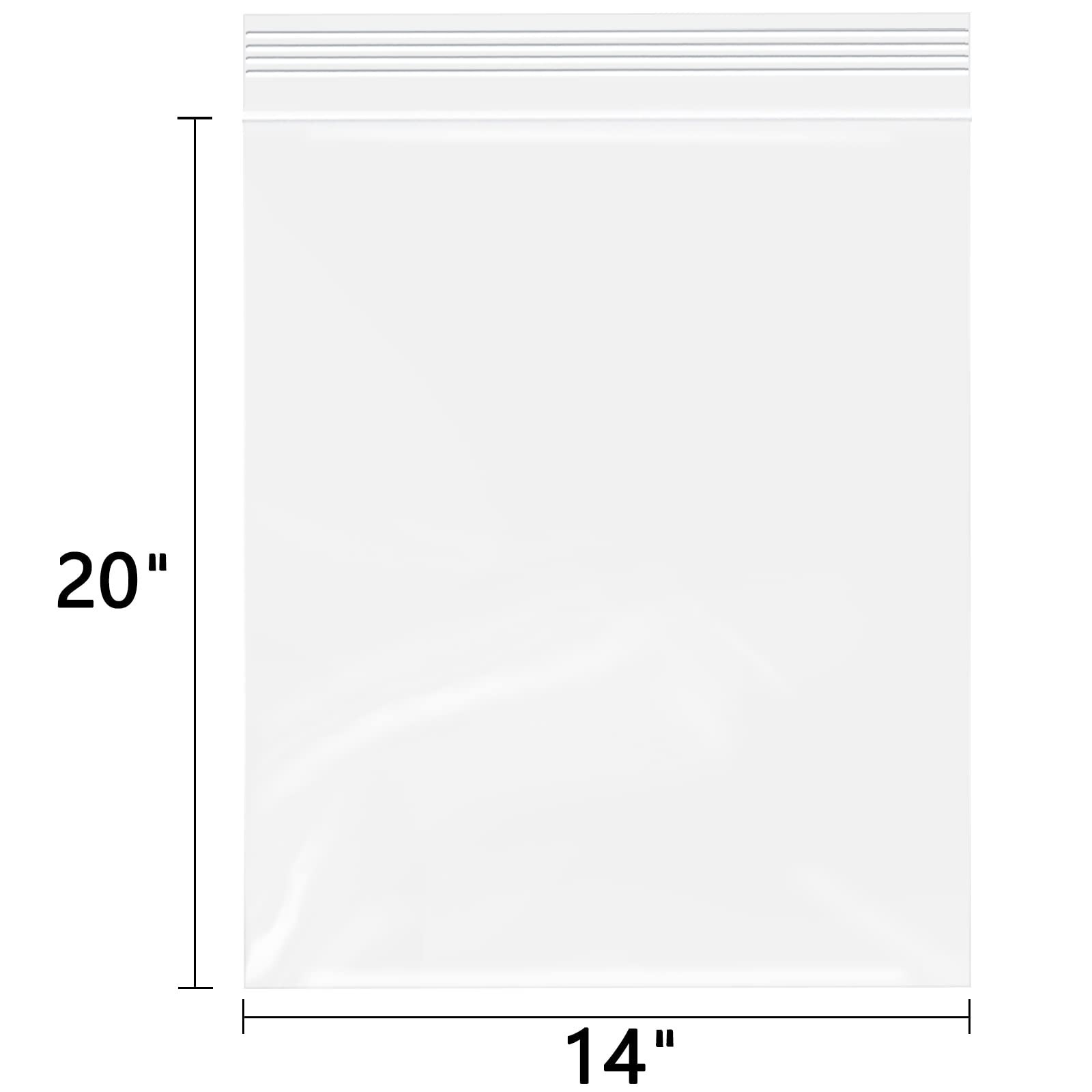 WEPOLY – 14″ x 20″ (1000 Count) Zip Plastic Poly Bags – Resealable Bags with …