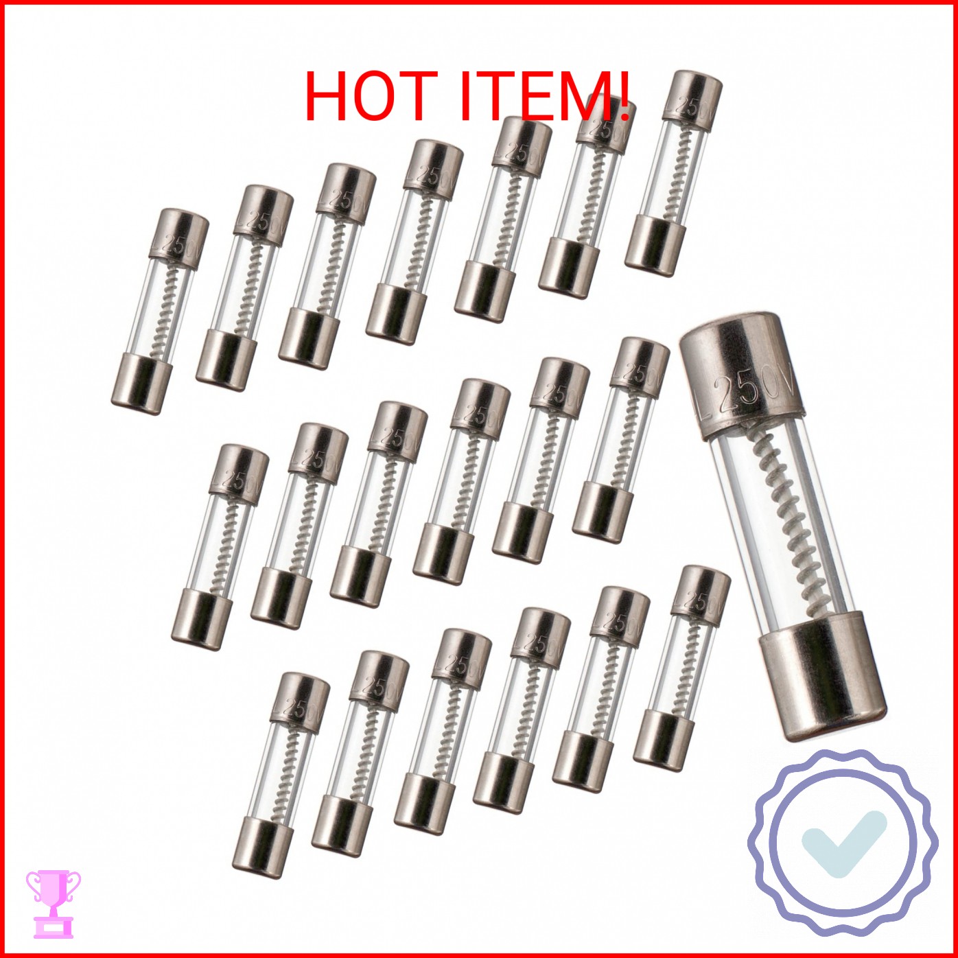 BOJACK T1.6AL250V 5x20mm 1.6A 250V Slow Blow Fuses 1.6 amp 250 Volt 0.2 x 0.78 I