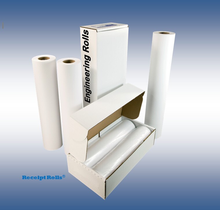2 Rolls 42″ x 300′ 20# Bond Inkjet Plotter Paper Rolls for HP DesignJet 2″ Core