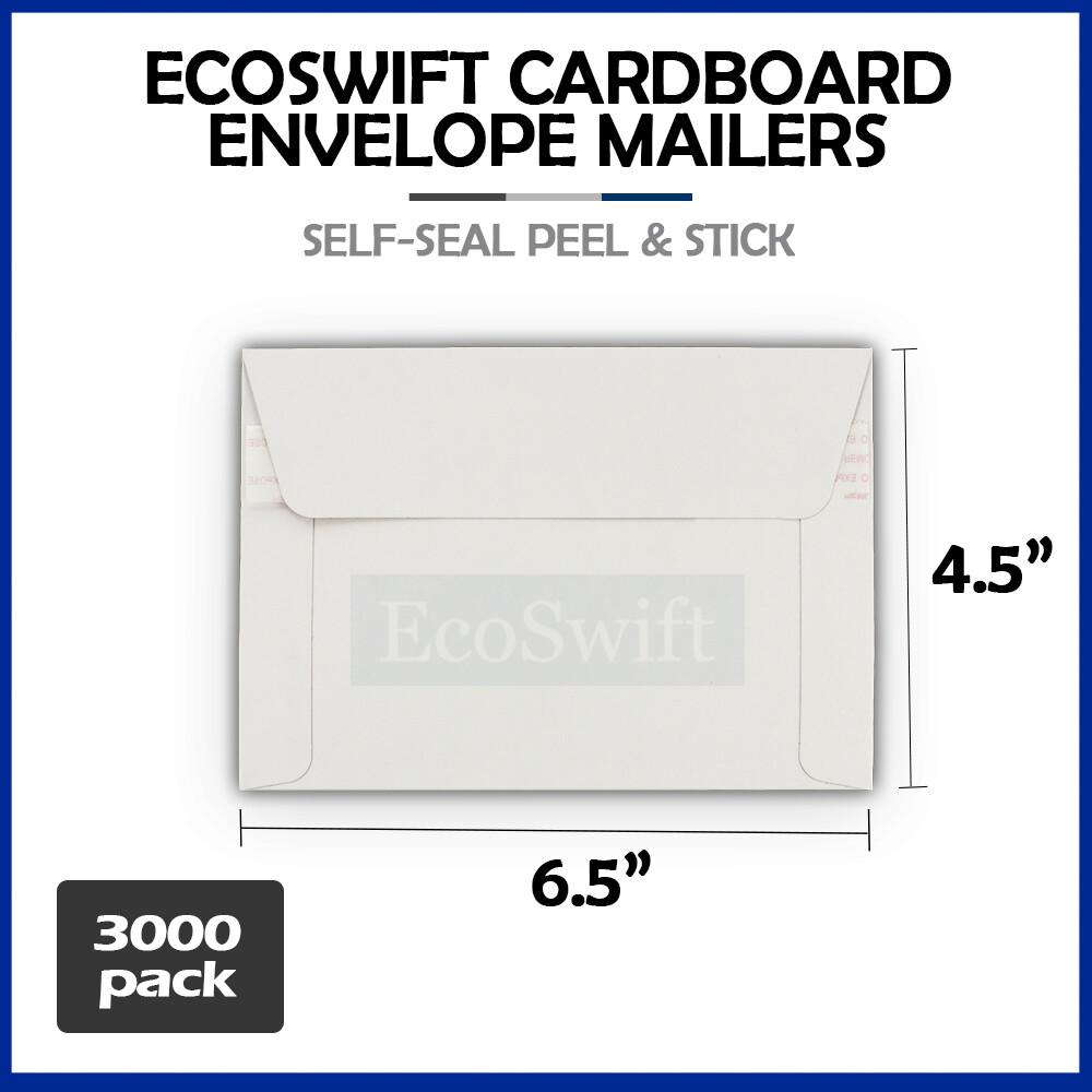 3000 – 6.5×4.5 ECOSWIFT SELF SEAL RIGID SHIPPING FLATS CARDBOARD ENVELOPE MAILER