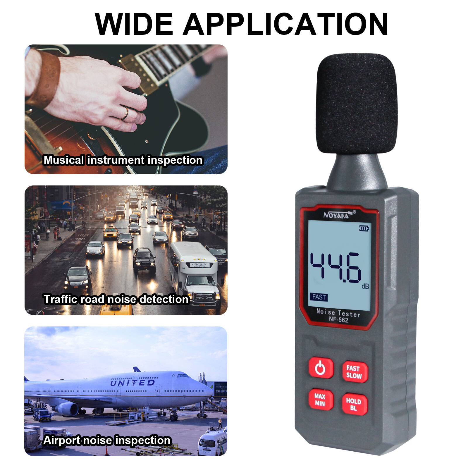 Portable digital sound meter professional precise decibel tester 30-130dB
