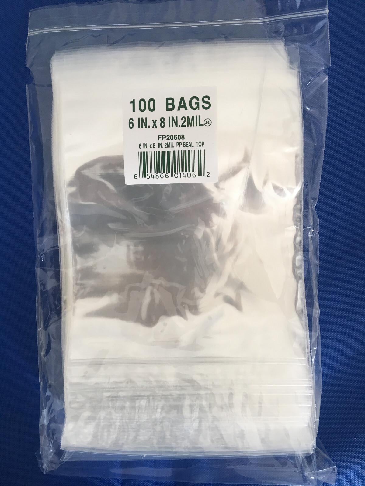 Clear Cello Zipper Zip Lock Seal Top Reclosable Hang Hole Plastic Poly Bags 2Mil