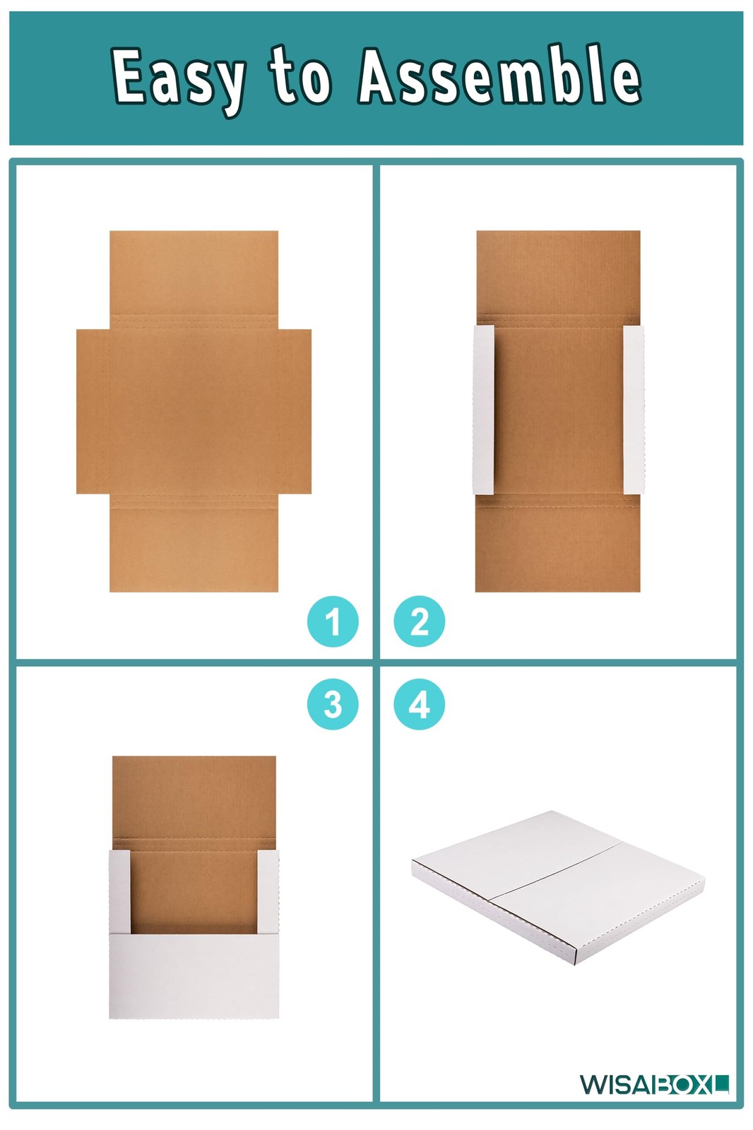 9x6x1.3 inch Shipping Boxes, Easy-Fold Multi-Depth DVD Mailer Box with Fragil…
