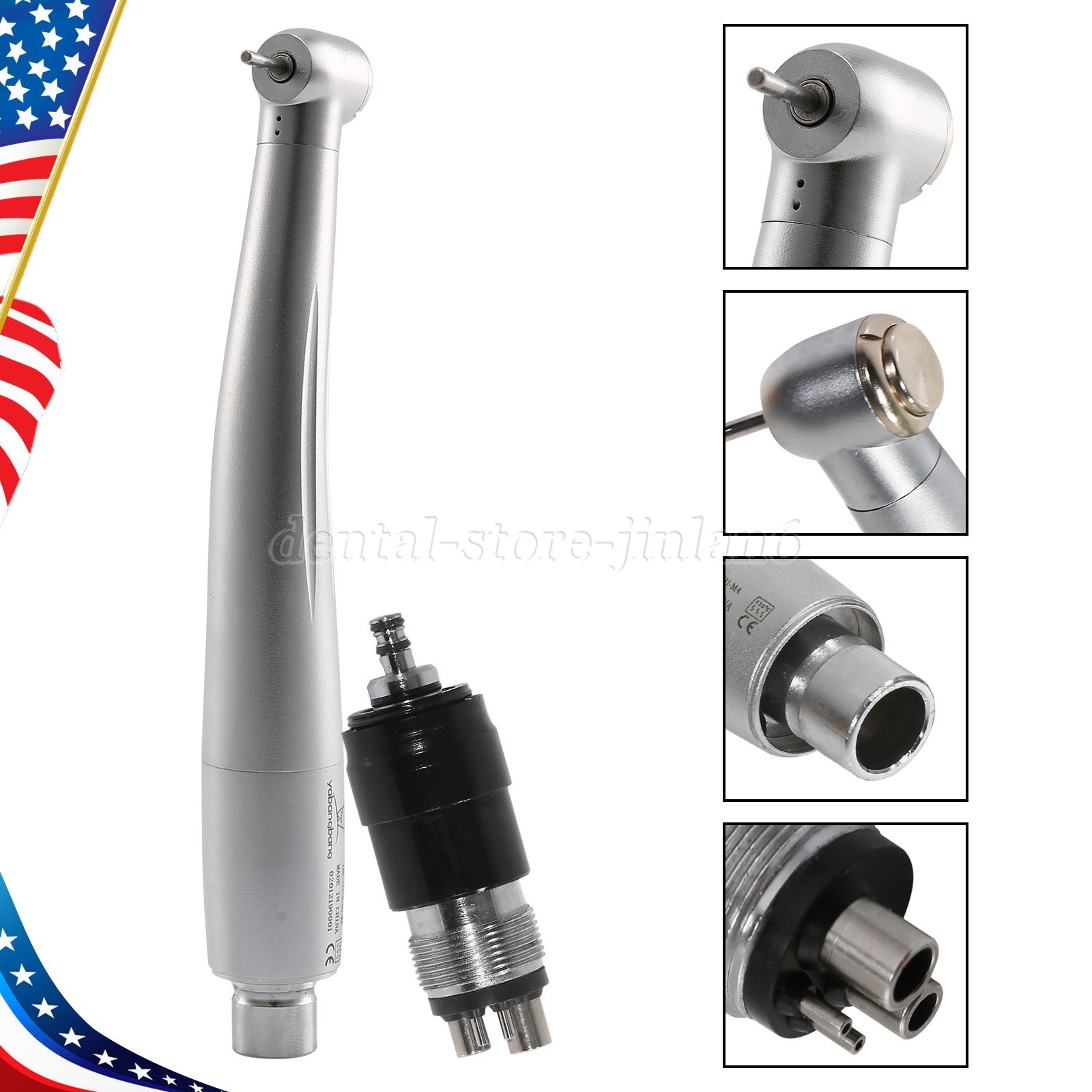 10 Pcs NSK Style Dental High Speed Turbine Handpiece+4 Hole Quick Coupling YBNK4