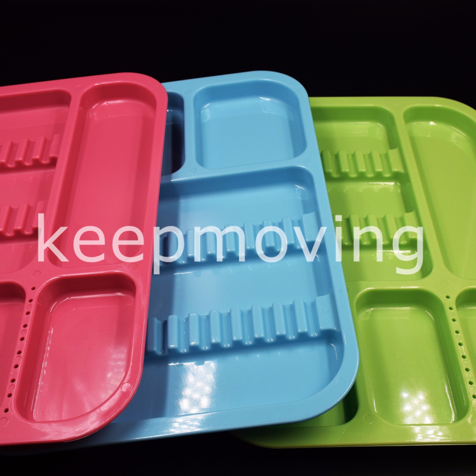 Dental Separate Divided Tray Plastic Autoclavable 135°C +10 Drilled Hole 5 Color