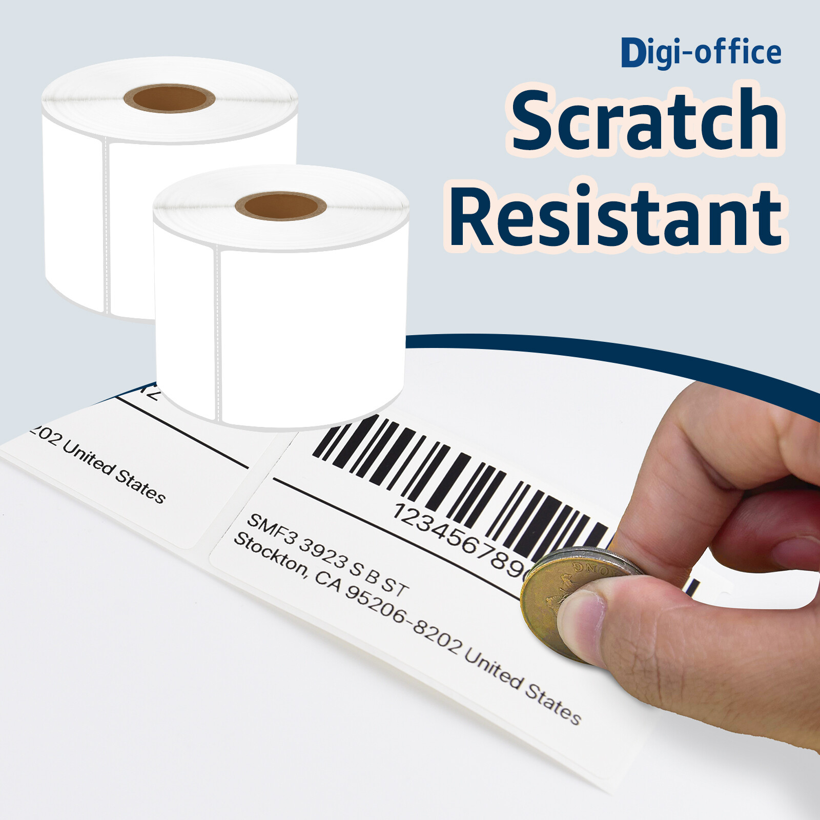 2 Rolls 4×6 Direct Thermal Shipping Labels 500 Labels Per Roll for Zebra Rollo