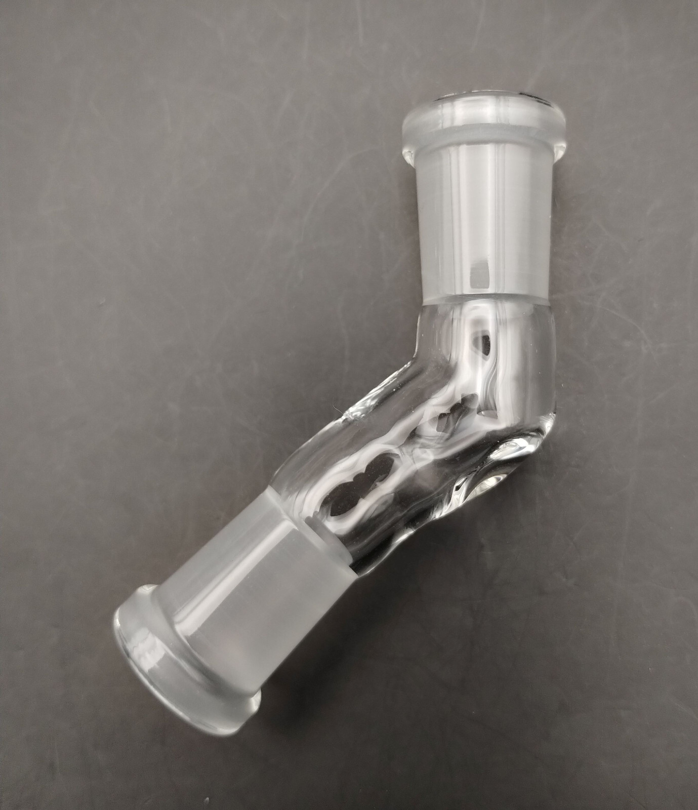 14mm 45 Degree Angle Female Glass Ground Joint Attachment Adapter GonG Elbow