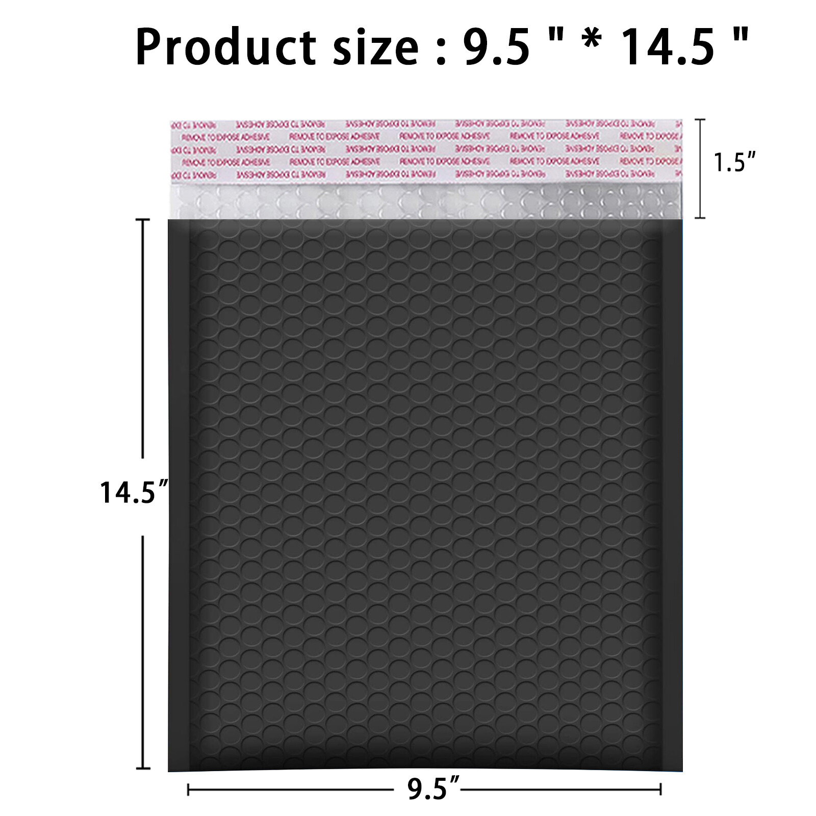 #4 9.5×14.5 Poly Bubble Mailers Padded Envelope Shipping Bag Black 5-1000 Pieces