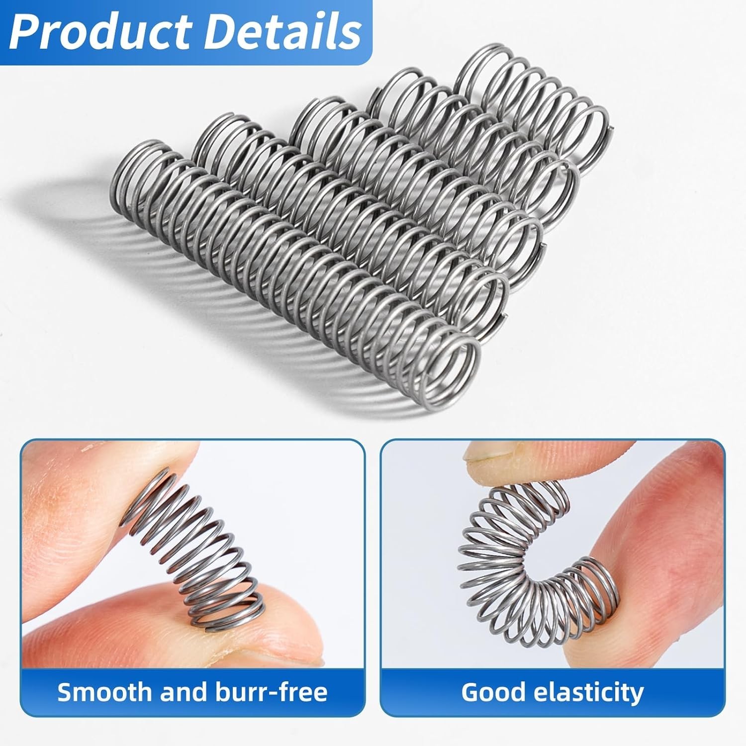 380PCS Stainless Steel Compression Springs Assortment Kit – Small & Tiny Springs