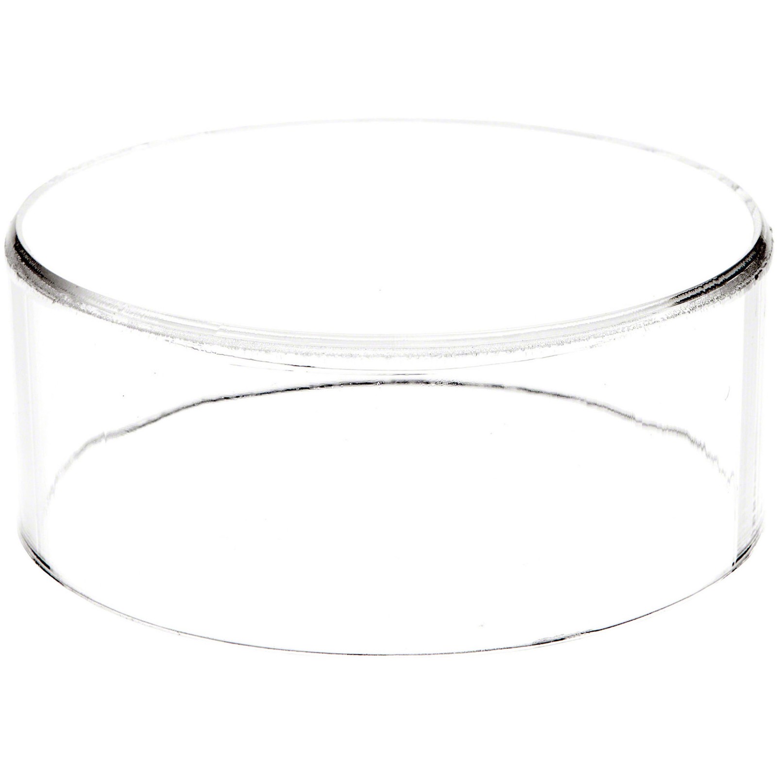 Plymor Clear Acrylic Round Cylinder Display Riser, 2″ H x 5″ D