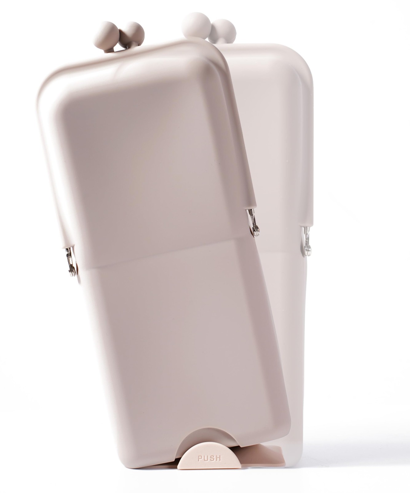 APT 1101 Makeup Brush Holder Travel Cosmetic Bag with Suction Base, Oatmeal