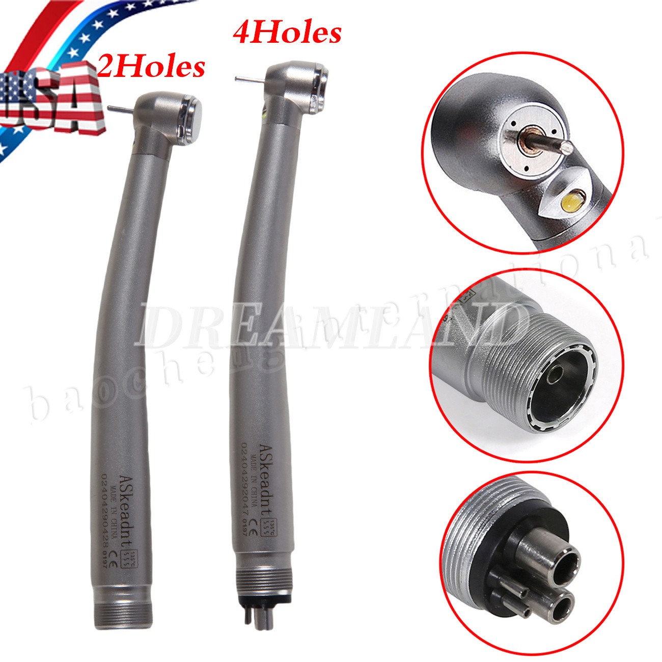 Turbina LED 2/4 orificios con pieza mano de alta velocidad dental NSK Style