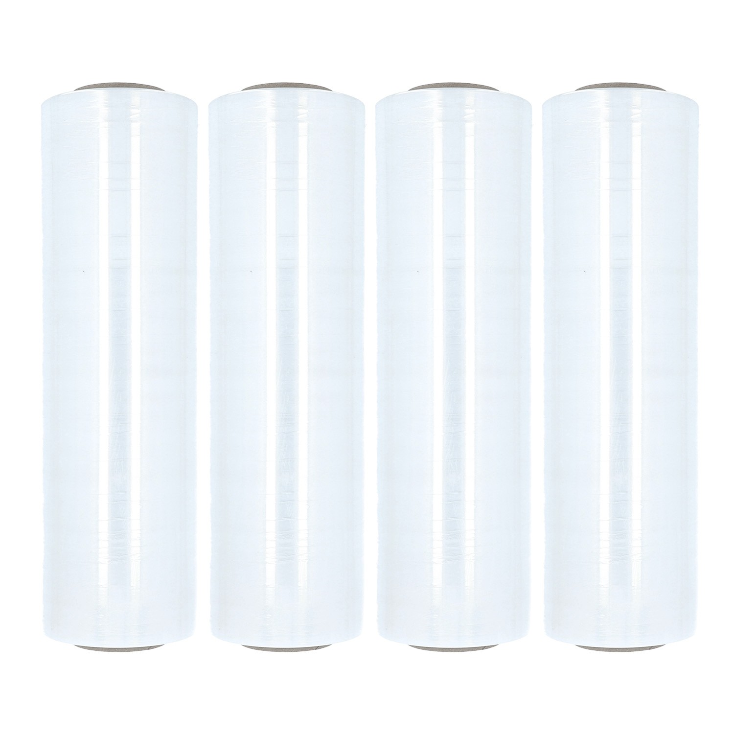 12″ x 1500′ 80 Gauge 4 Rolls Pallet Wrap Stretch Film Hand Shrink Wrap 1500FT