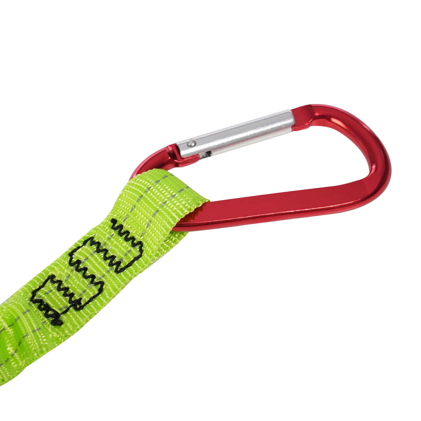 Climbing Lanyard Steel Wire Core Flipline Kit Outdoor Safety Rope 5/8in*12ft