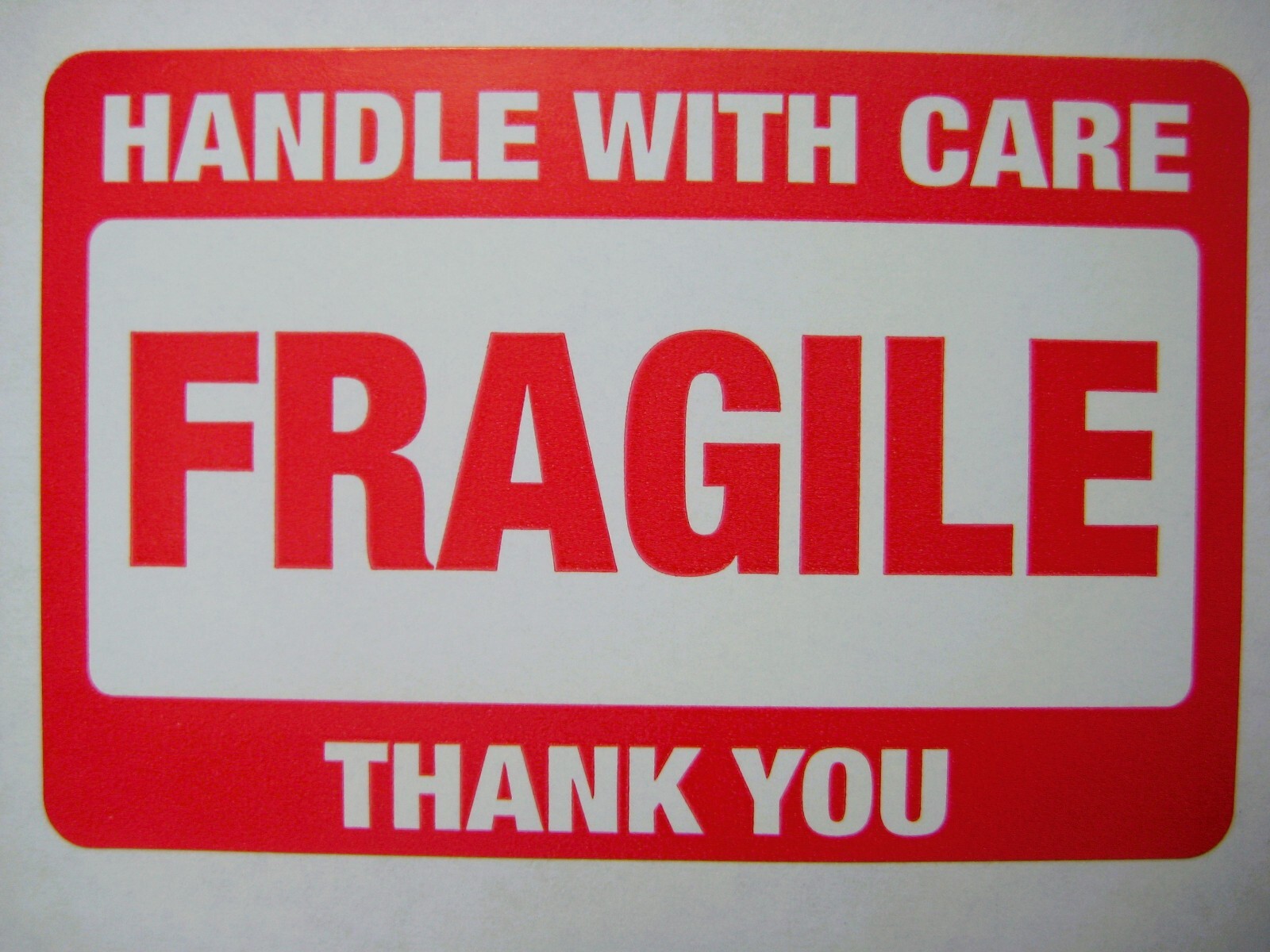 5 FRAGILE Handle with Care DOT 2×3 inch Shipping Label Sticker UPS Fedex USPS
