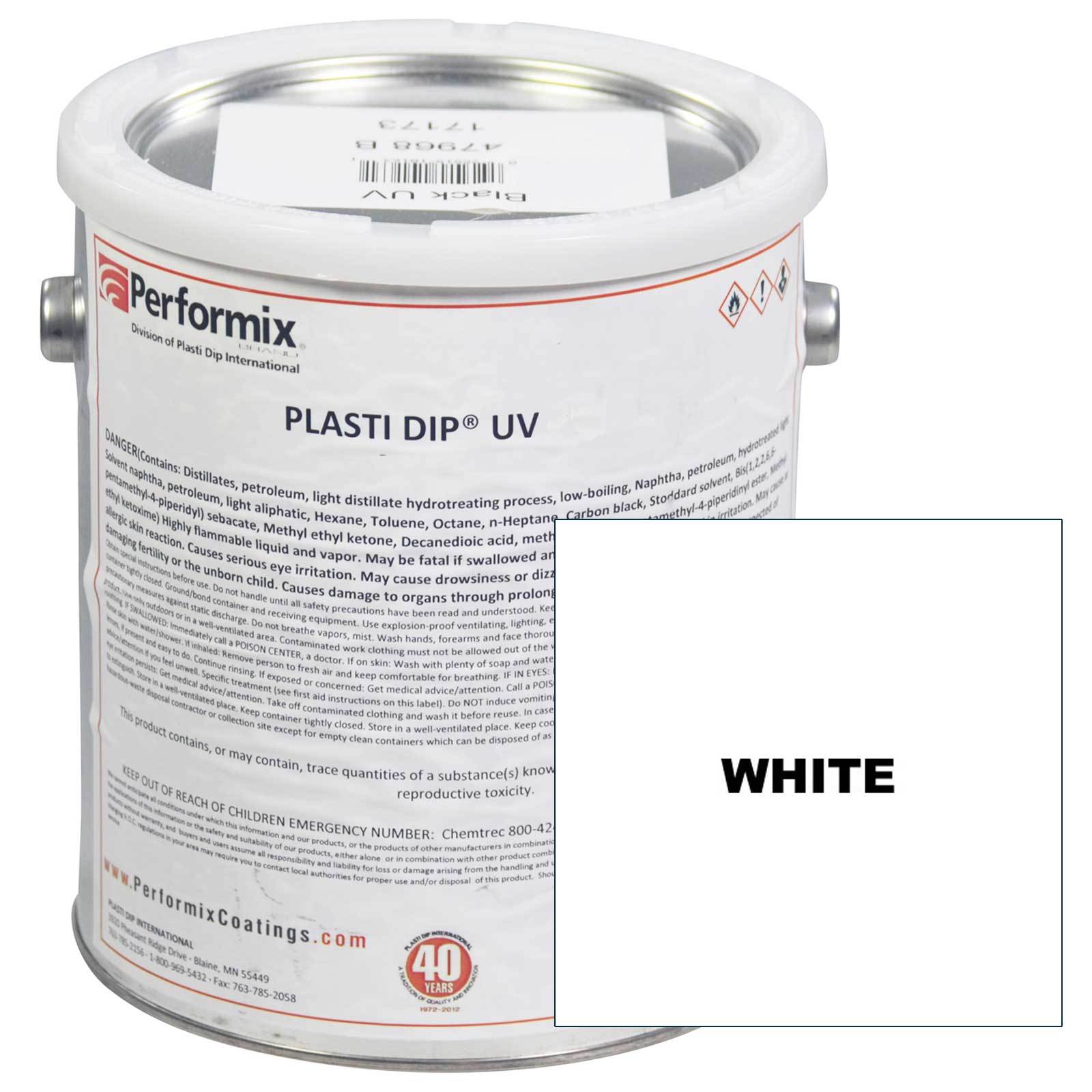 Plasti Dip, 1 Gallon Can, UV Concentrate (unthinned), Matte – WHITE