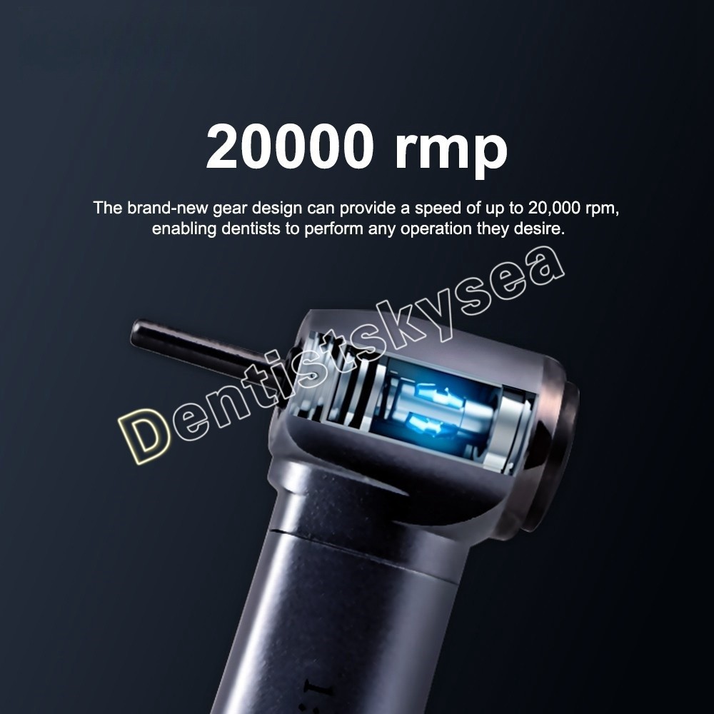 NSK Ti-MAX X95L Style Dental 1:5 LED Fiber Optic Contra Angle Handpiece Red Ring