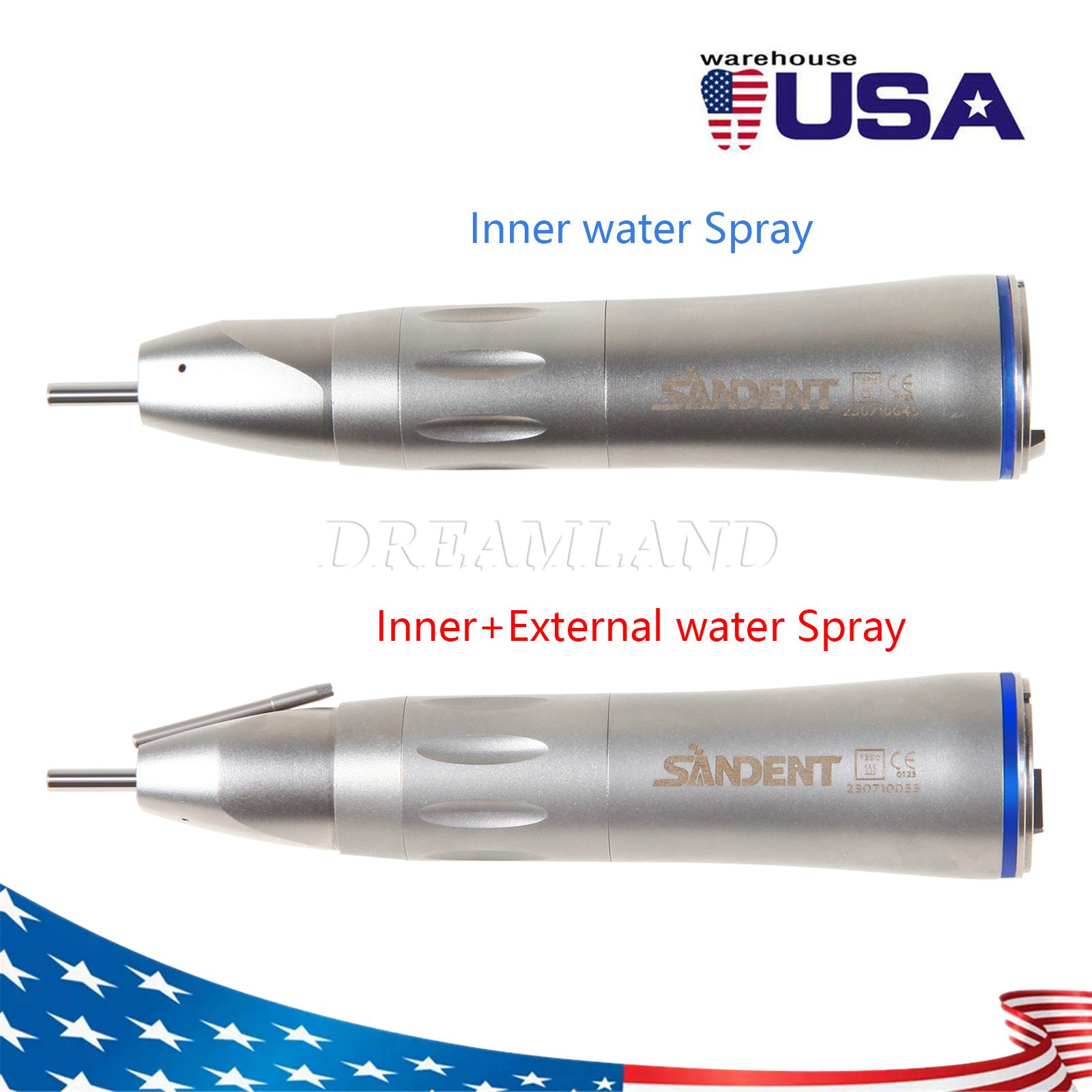Dental 1:1 Fiber Optic Surgical Straight Nose Cone Low Speed Handpiece USA