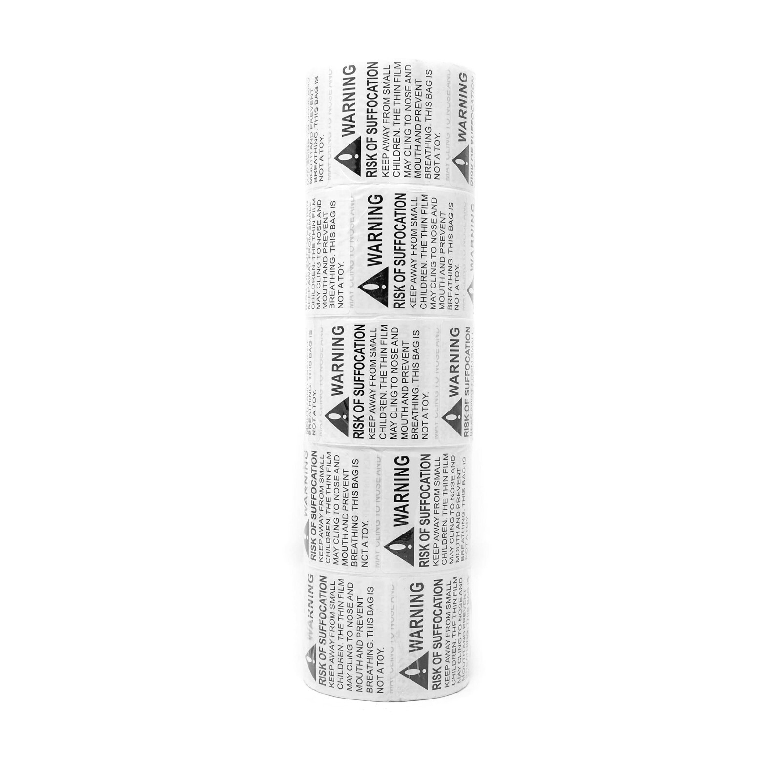 Innovative Haus 5 Rolls x 500 Labels (2,500 Total) Risk of Suffocation Warning