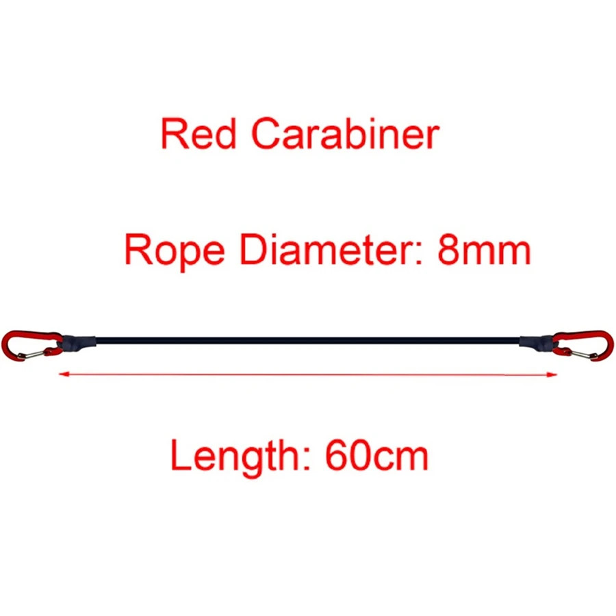 5 Types Stretch Elastic Ropes 8MM Bungee Cords with Hooks Lightweight Bikes Tie