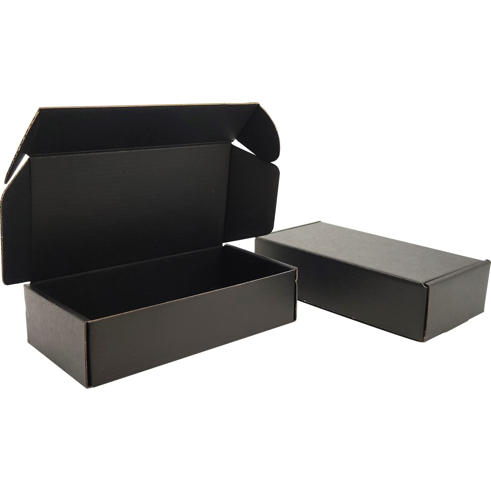 8x6x2 inches Small Shipping Boxes Set of 25 – Black Mailer Corrugated Cardboa…