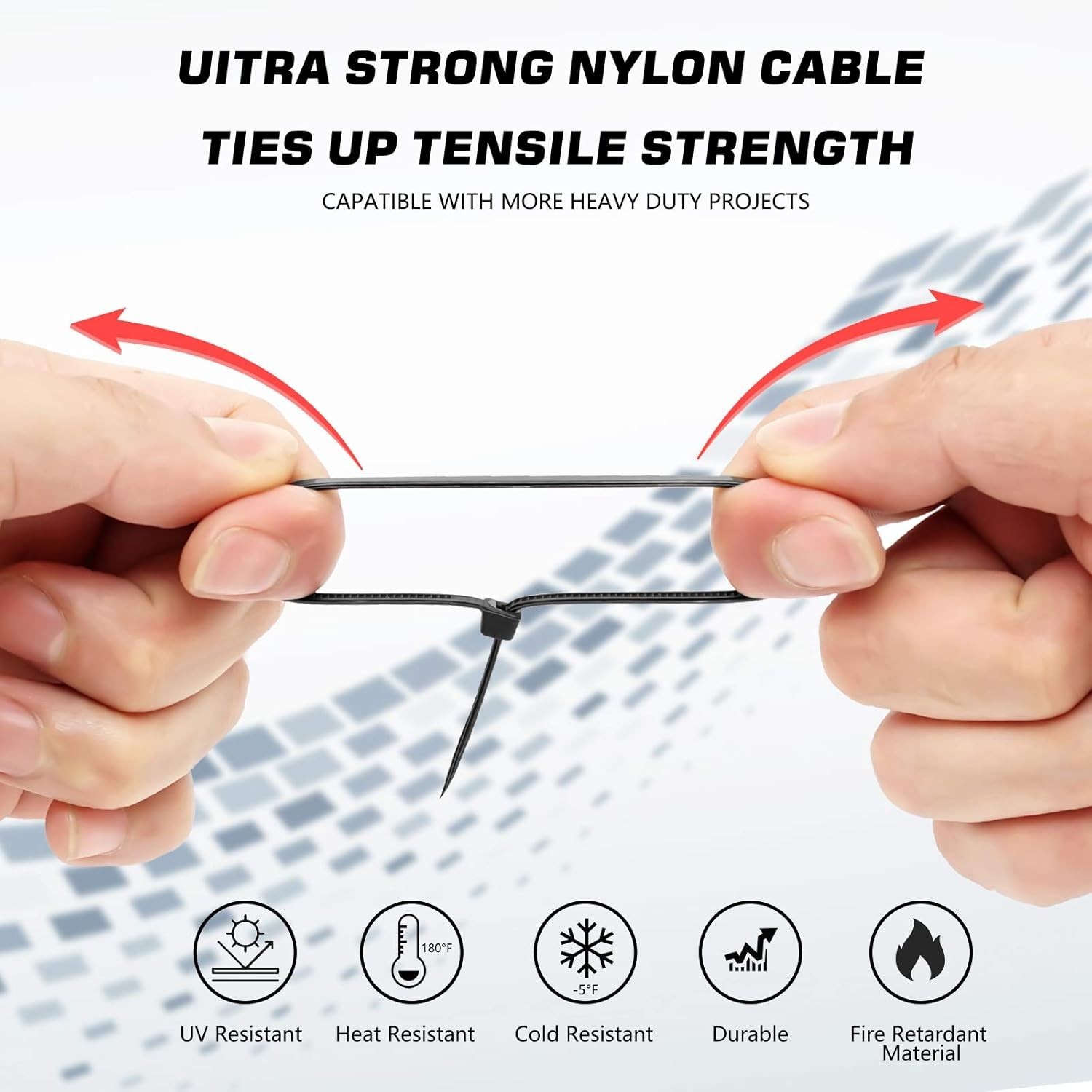 Multi-Purpose 250 PCS 4-Inch Nylon Cable Ties – Secure & Efficient Fasteners