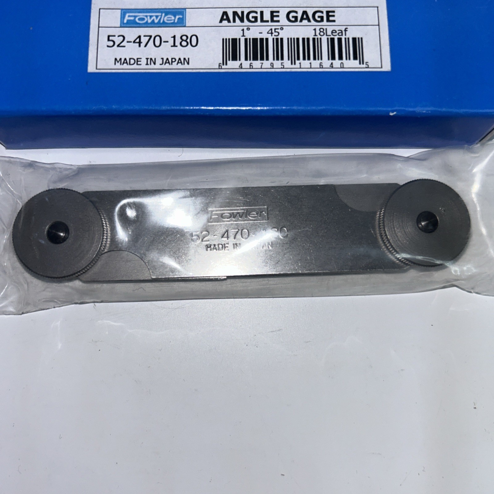 Fowler Angle Gage, 52-470-180 ( 1-45 ) NEW OLD STOCK