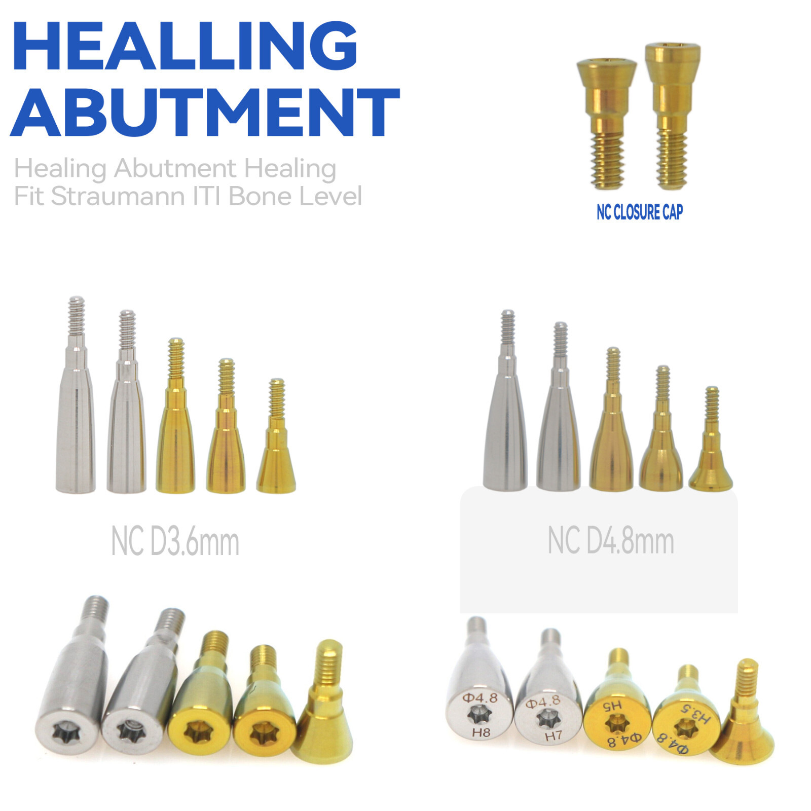 Dental Healing Abutments NC/RC Cover Screw Healing for Straumann BL/BLT