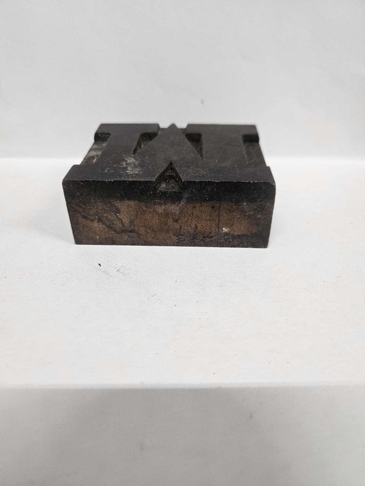 Antique Wood Letterpress Letter M Type Print Block – 2.5′ x 2″