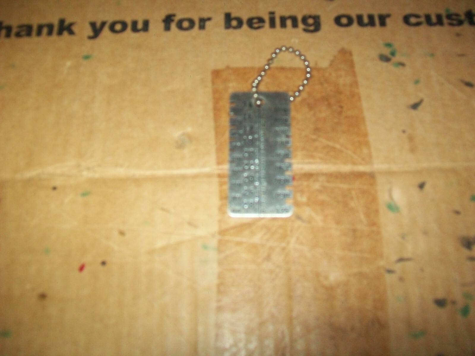 Vintage Alcoa USS Standard Sheet Steel Gauge Keychain