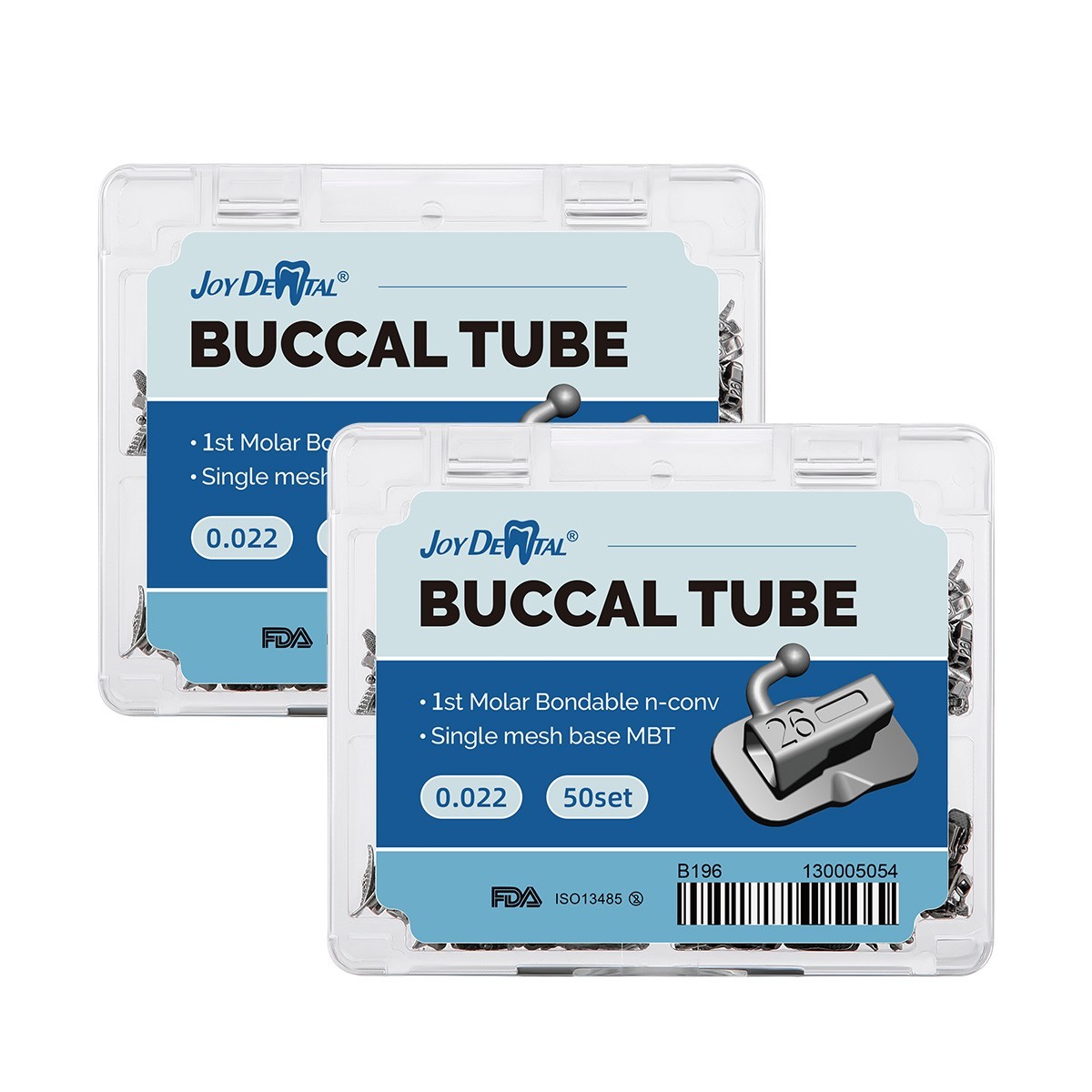 200pcs Dental Ortho Buccal Tubes 1st Molar MBT 022 Non-Conv Mesh Base Joydental