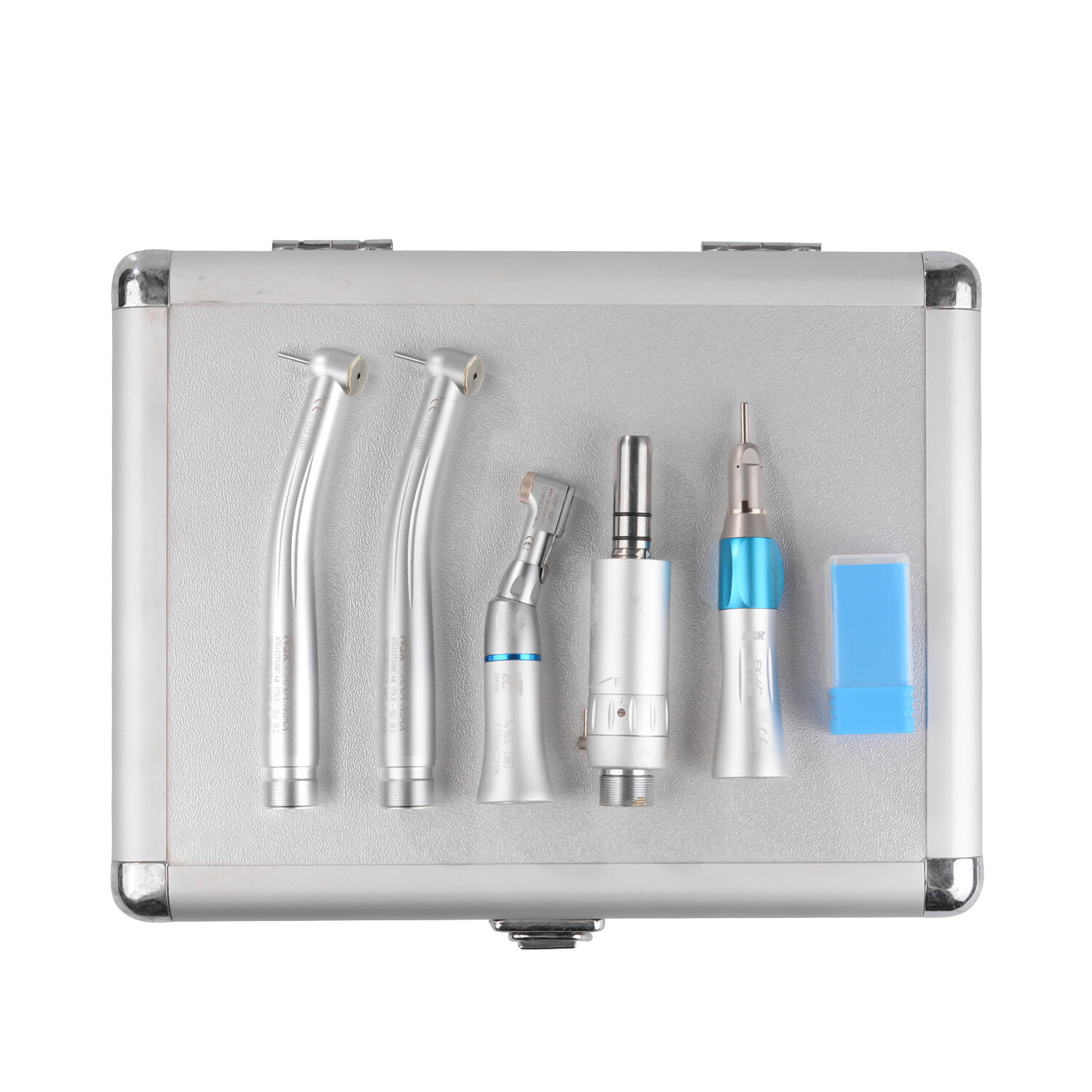 2H Dental NSK Style High Low Speed Handpiece Air Turbine Kit Wrench+Aluminum Box