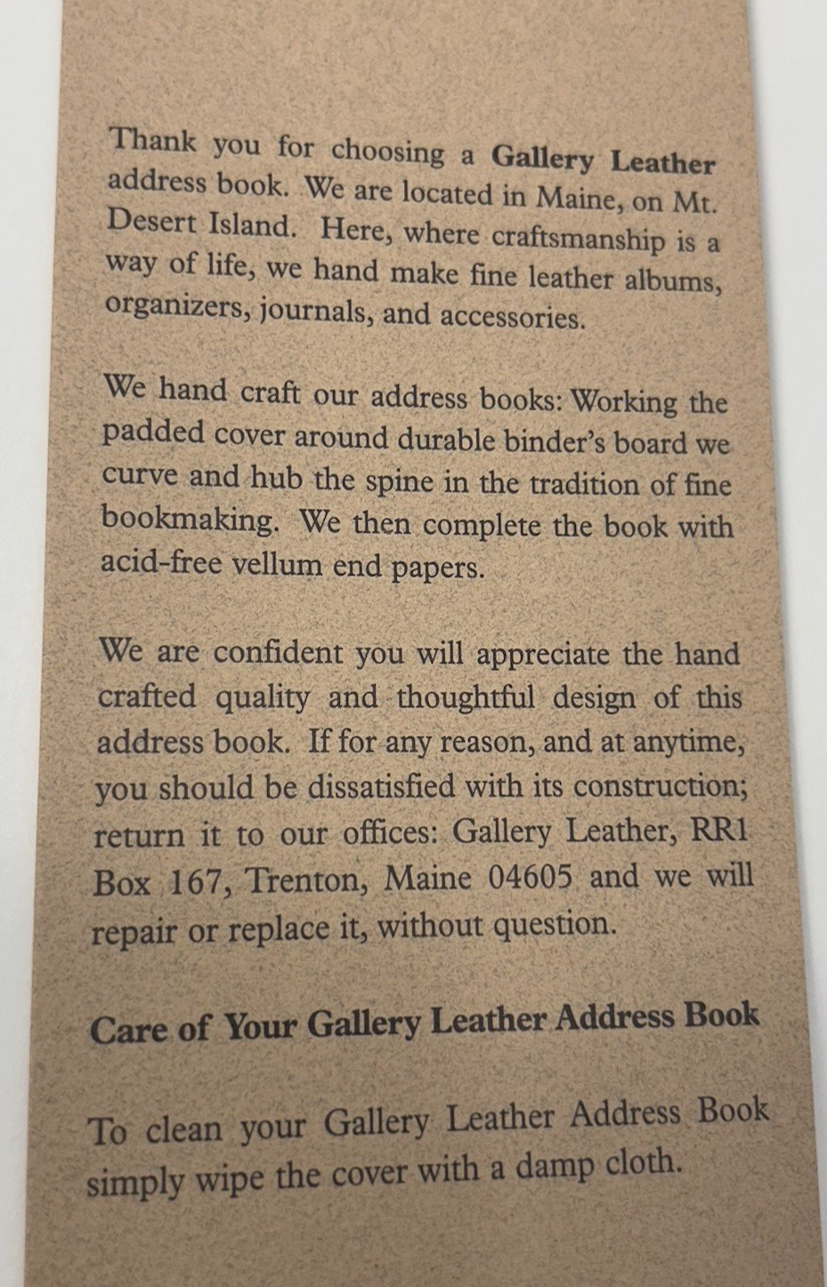 Gallery Leather Address Book 9×7 Handcrafted Refillable Acadia Green