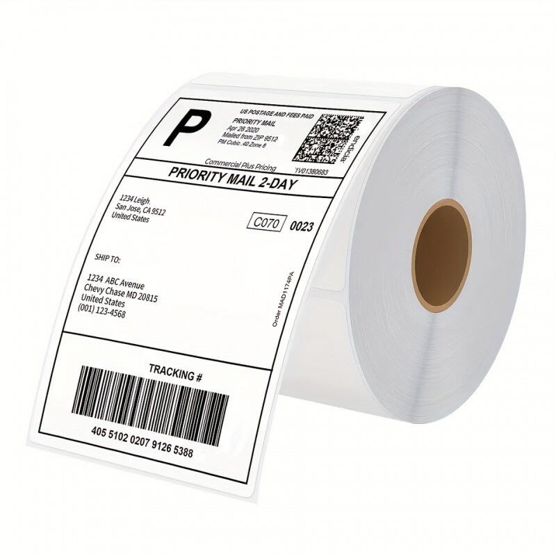 4×6″ Direct Thermal Shipping Labels Self-Adhesive Paper,500 Per Roll