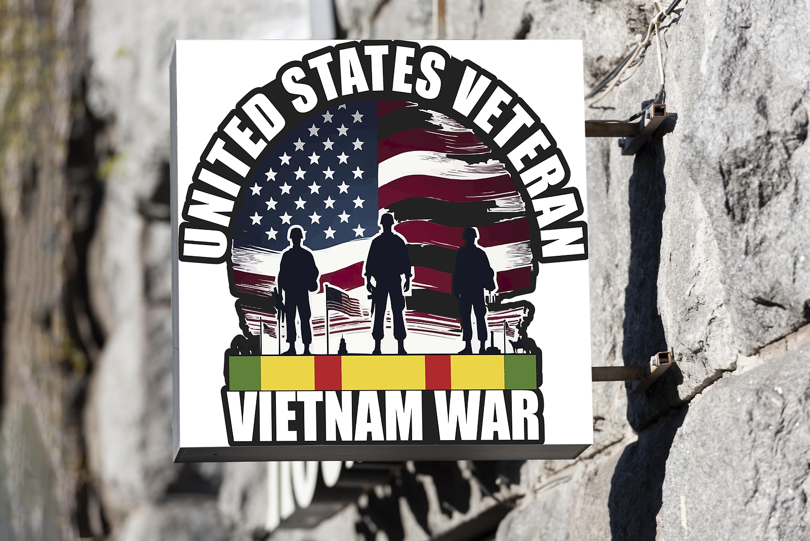 Vietnam War United States Veteran | Laminated Vinyl Decal Sticker Label