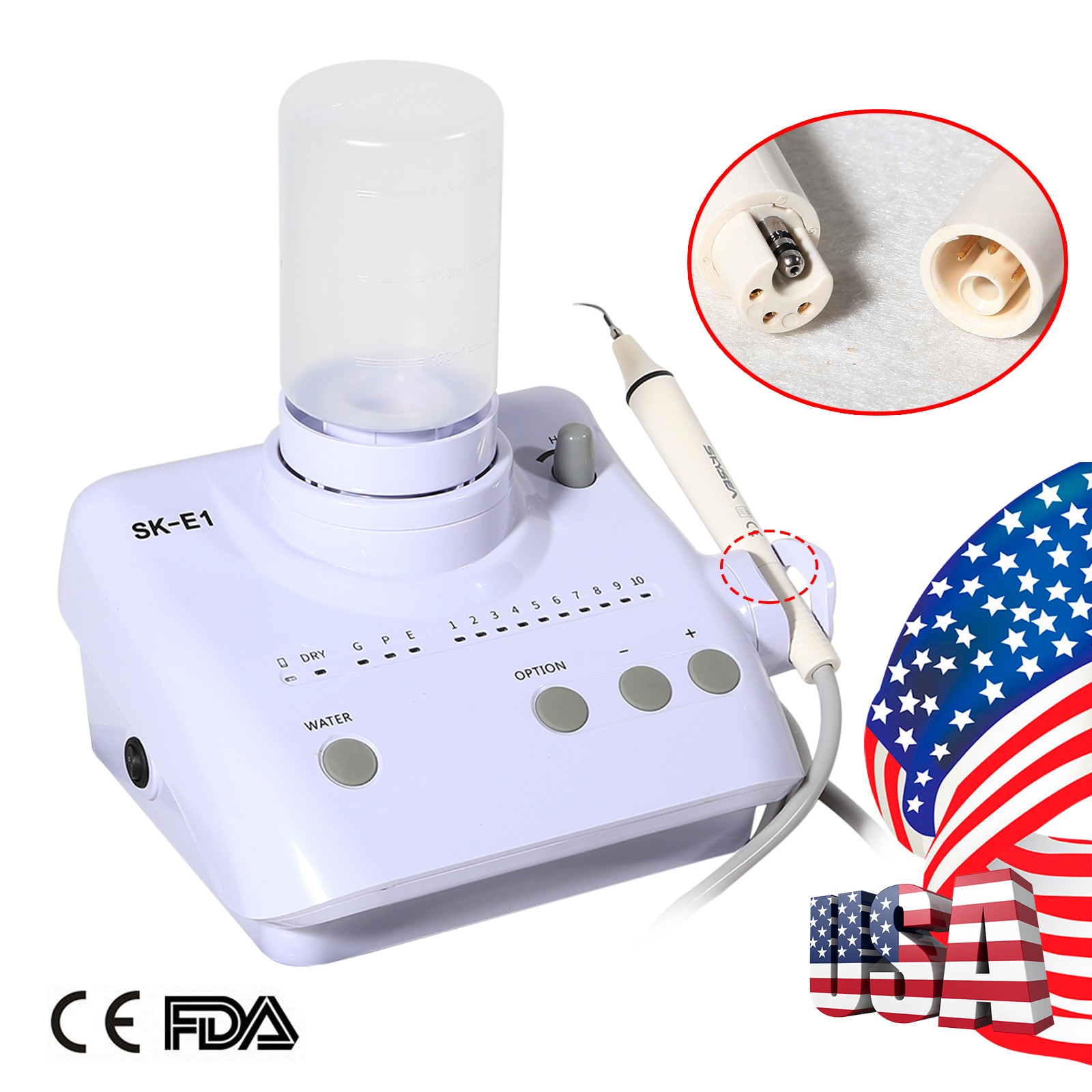 Dental Ultrasonic Piezo Scaler Handpiece Tips Torque Wrench fit EMS Woodpecker