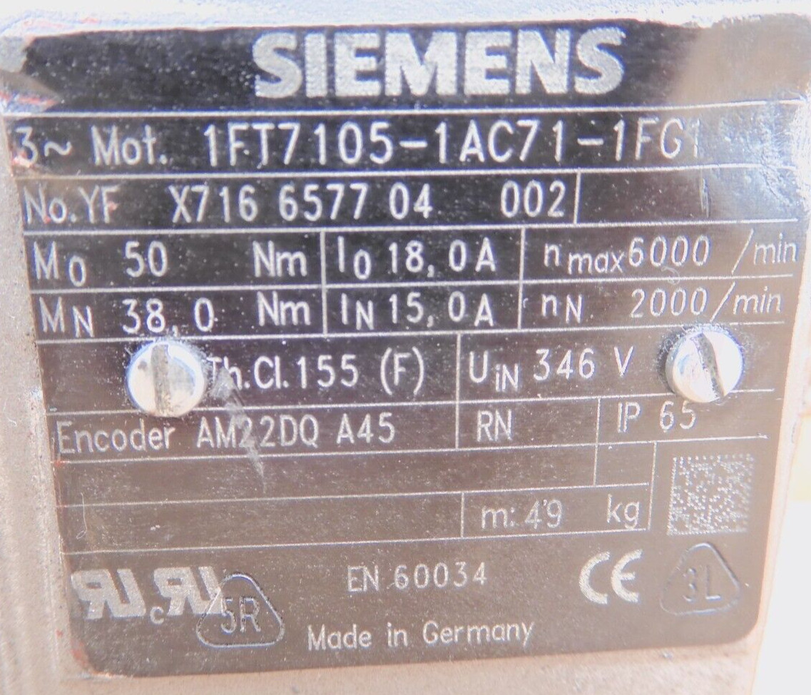 1FT7105-1AC71-1FG1, SIEMENS – Connector Missing