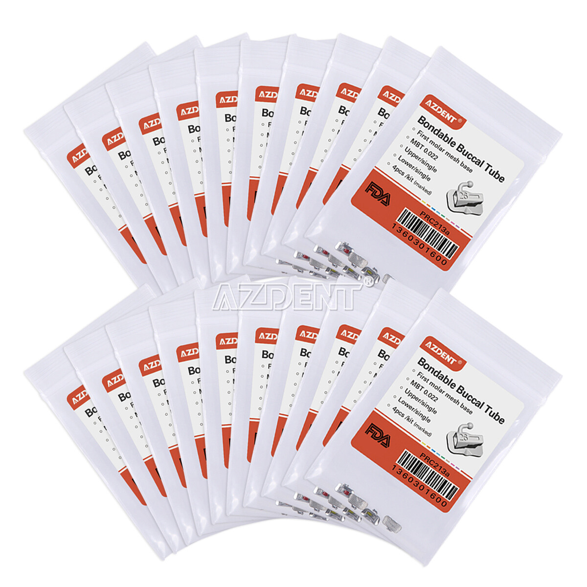 AZDENT Dental Orthodontic 1st Molar Buccal Tube Roth/MBT 022/ 018 Bondable