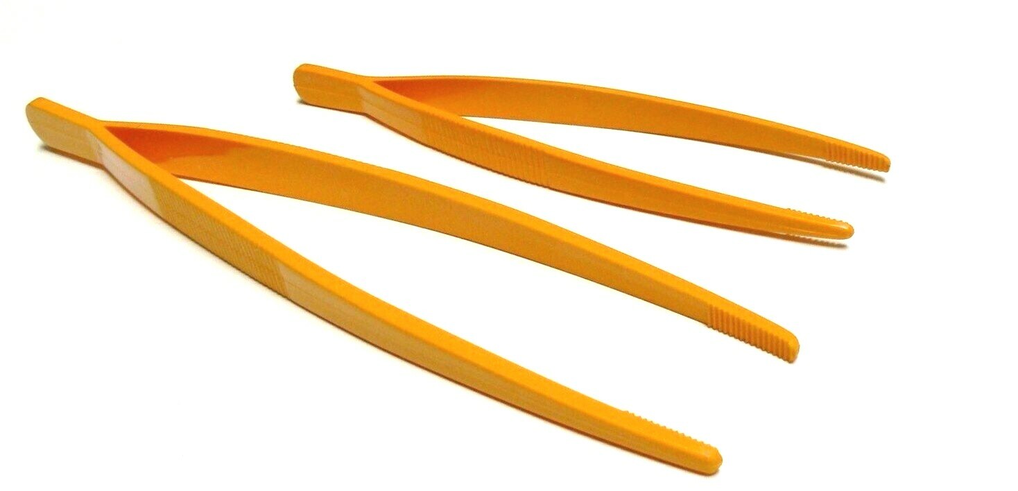 Plastic Tweezers Set of 2 Forceps General Purpose Tweezer Plastic 7″ & 10″ Long