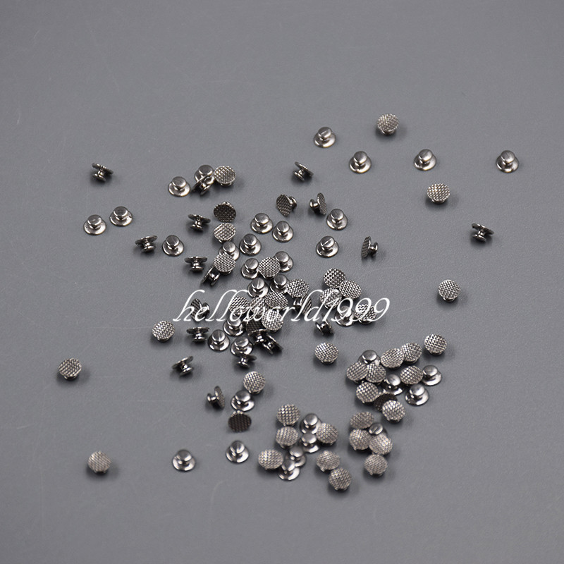 100 Pcs/10packs Dental Orthodontic Lingual Buttons Bondable Round Base Mesh