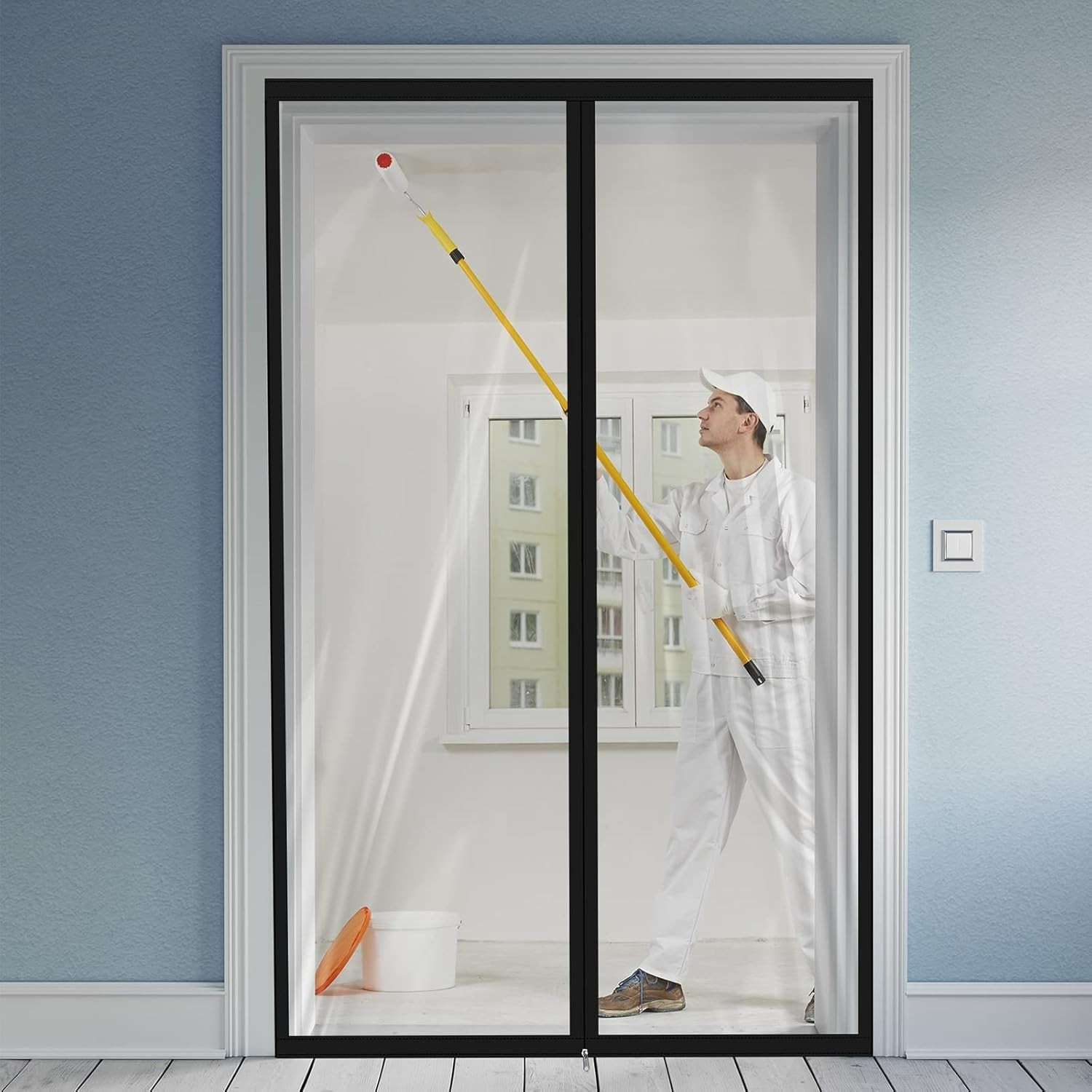 Zipper 48 x 87 Inch Dust Barrier Door Kit Construction Door Barrier 4 x 7.25 …