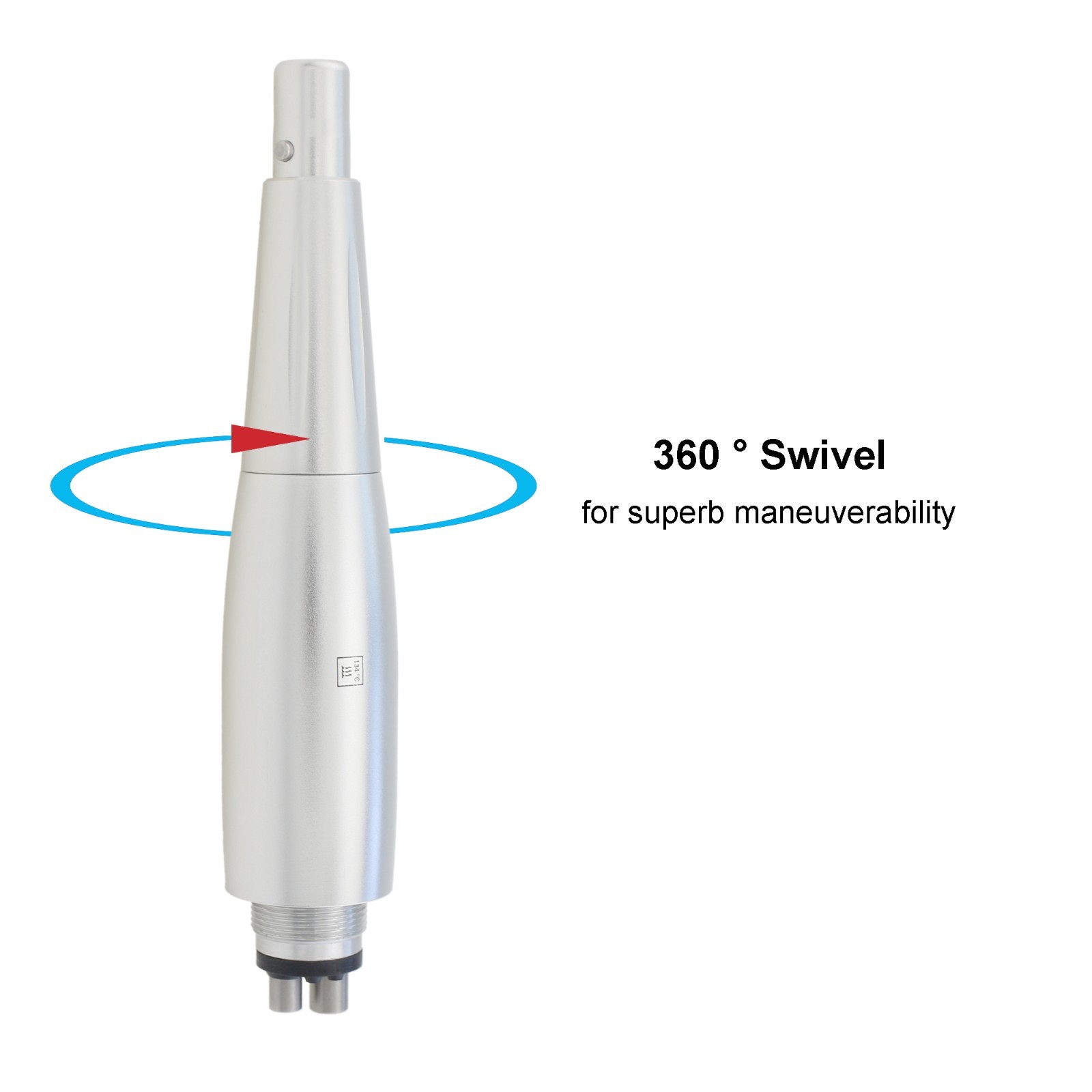Dental Hygiene Prophy Air Motor Handpiece 3 Nose Cones 4 Holes 360 Degree Swivel