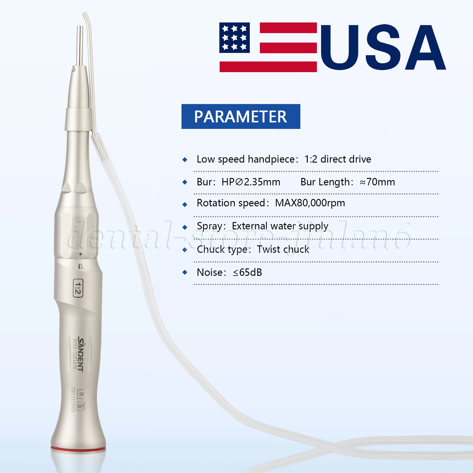 Dental 1:2 Increasing Surgical Osteotomy Handpiece Straight E-type HP Φ2.35mm