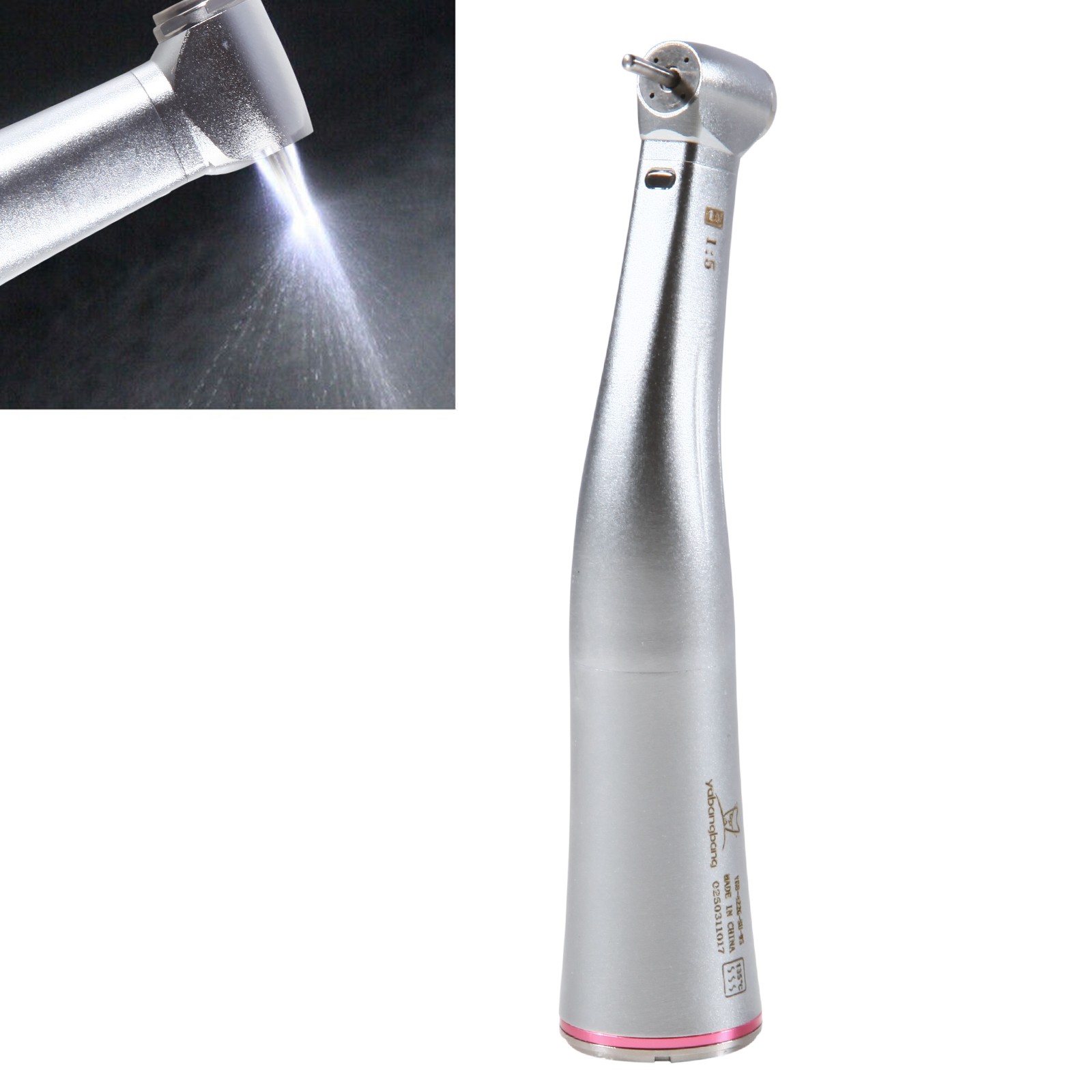 Dental 1:5 1:1 Fiber Optic LED Contra Angle Electric Handpiece Fit KaVo NSK COXO