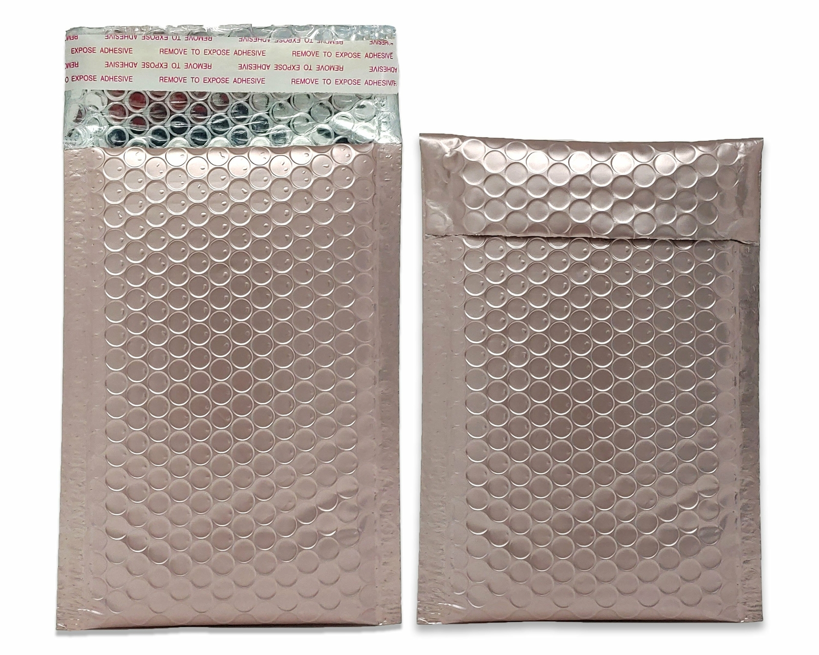 Nude Pink Metallic Bubble Mailers 8×12, 6×10, 4×8, Assorted Combo Shipping Pack