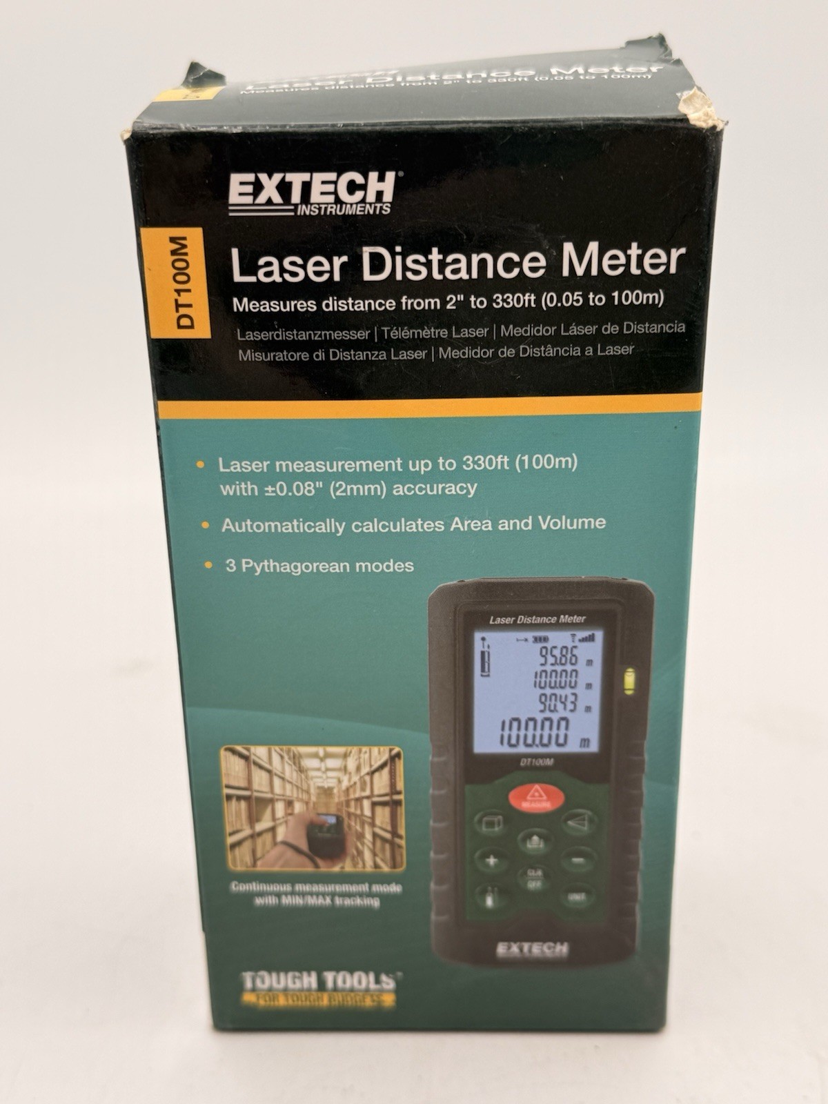 Extech DT100M: 100M Laser Distance Meter