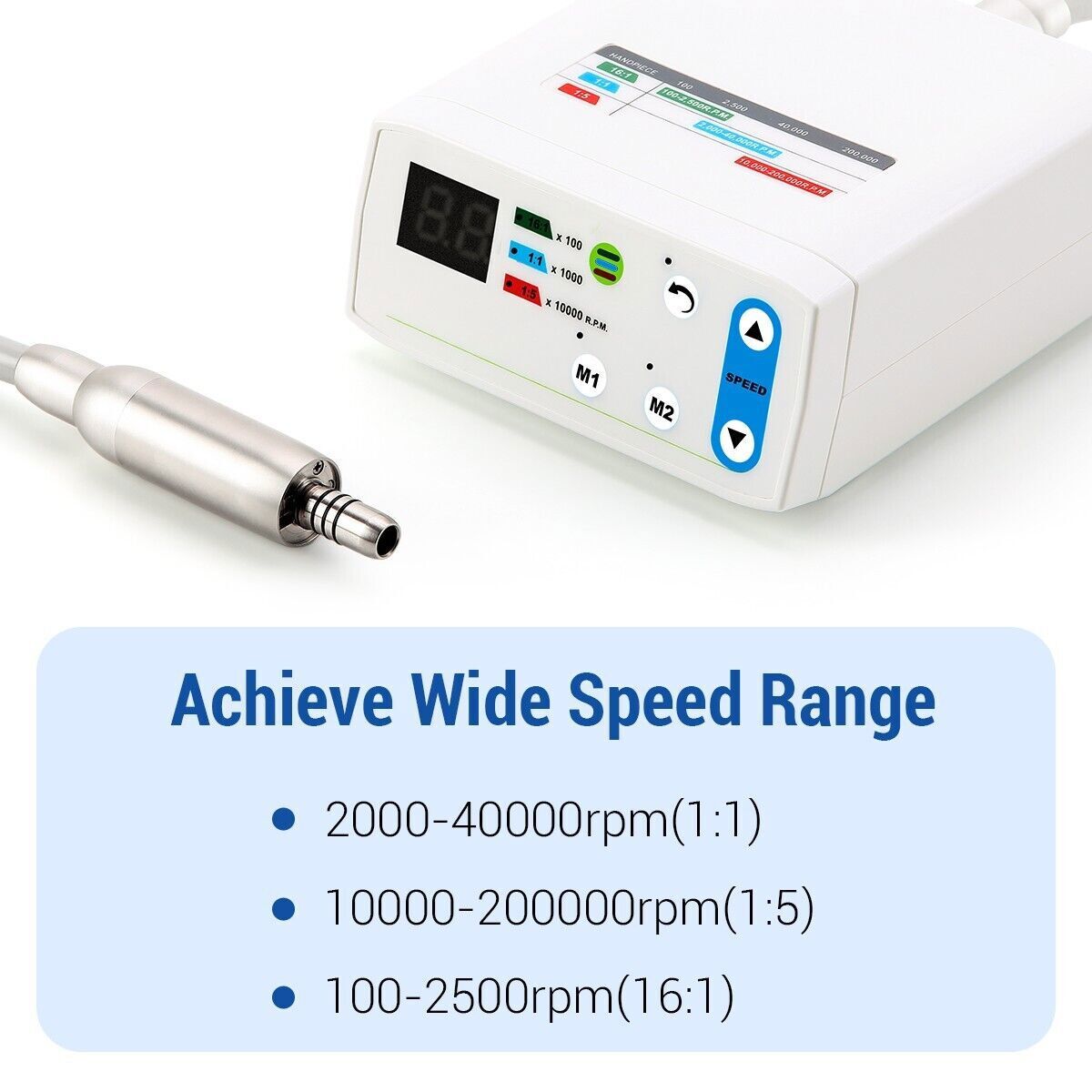 Dental LED Brushless Micro Motor E-Type 1:1/1:5/16:1 2000-40000rpm Clinic Lab